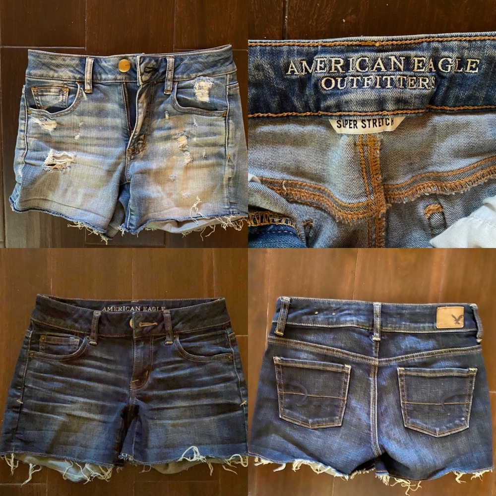 2 PAIRS American Eagle jean shorts